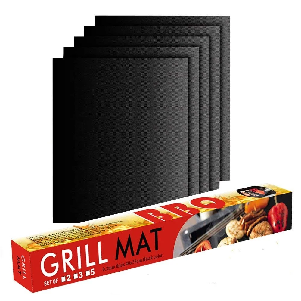 Heat Resistant Reusable PTFE Oven Liner Baking Mat Portable Outdoor Non Stick BBQ Grill Mat