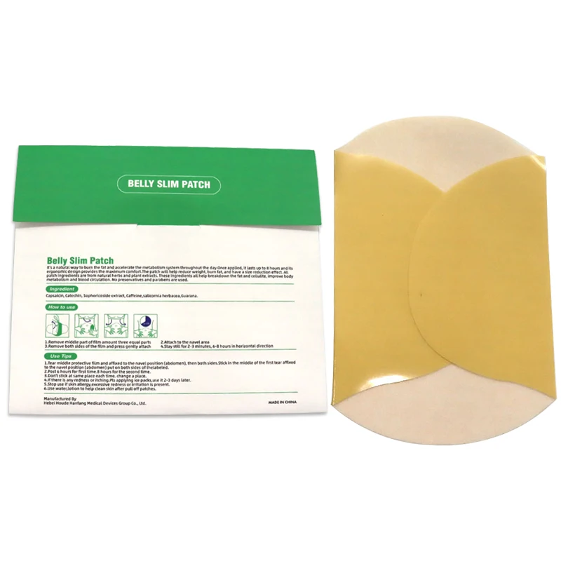 Best Price White Detox Slim Fat Burn Slimming Navel Patches Belly Patch