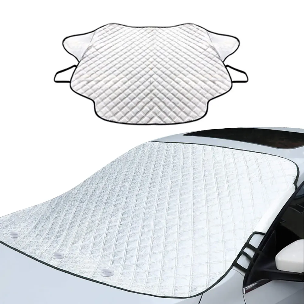SUNNUO Custom Model New Car Winter Windshield Cover PEVA Full Snow Collapsible Sunshade Waterproof Windshield Cover