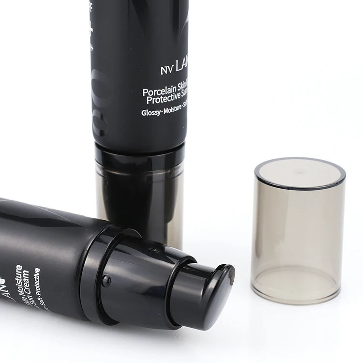 
30ml 60ml 1oz 2oz Plastic Tube with Treatment Pump for BB Cream Sunscreen Makeup Base Packaging 