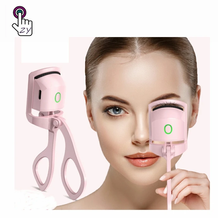 New Upgraded Portable Mini Electric Heating Eyelash Curler USB Rechargeable with Temperature Control Manufacturer Direct Goods