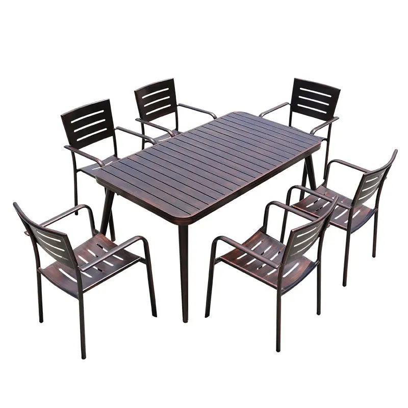 Wholesale Restaurant Outdoor Patio Furniture Aluminum Garden Chair Garden Modern Patio Dining Table