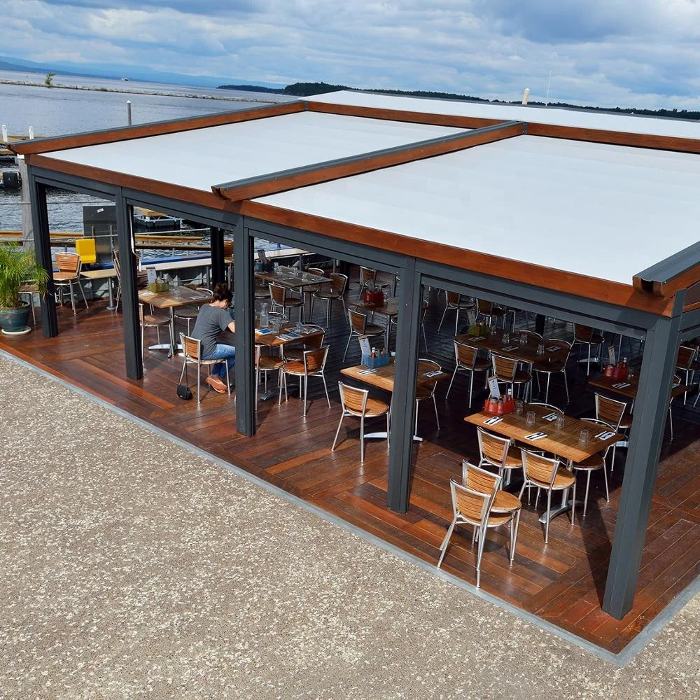 PVC Retractable Sunshade Side Awning Durable Deck Aluminum Chinese Sun Rain Protection for Retractable Awning Roof