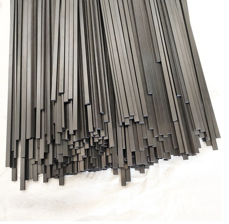 High Quality OEM Custom Pultruded Carbon Fiber Strip Bars 2x10mm,1100mm Length for Reinforcement