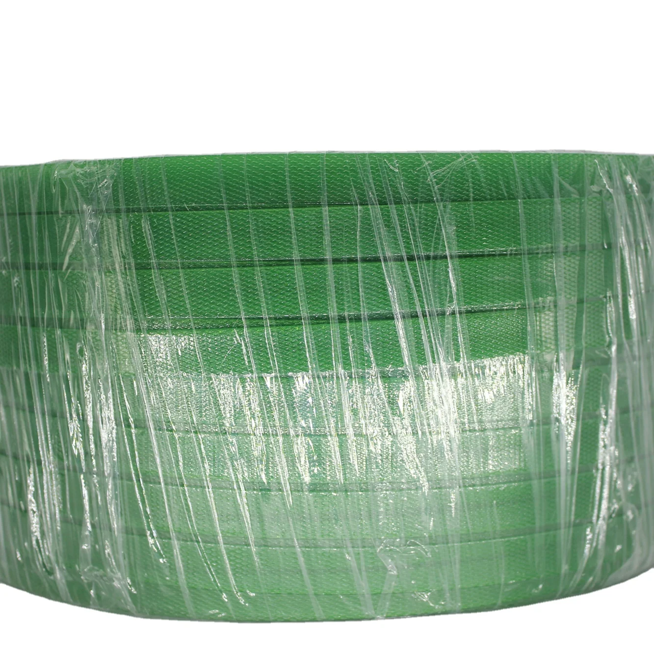 Customization green embossed pallet packing strapping plastic pet strap belt for packaging