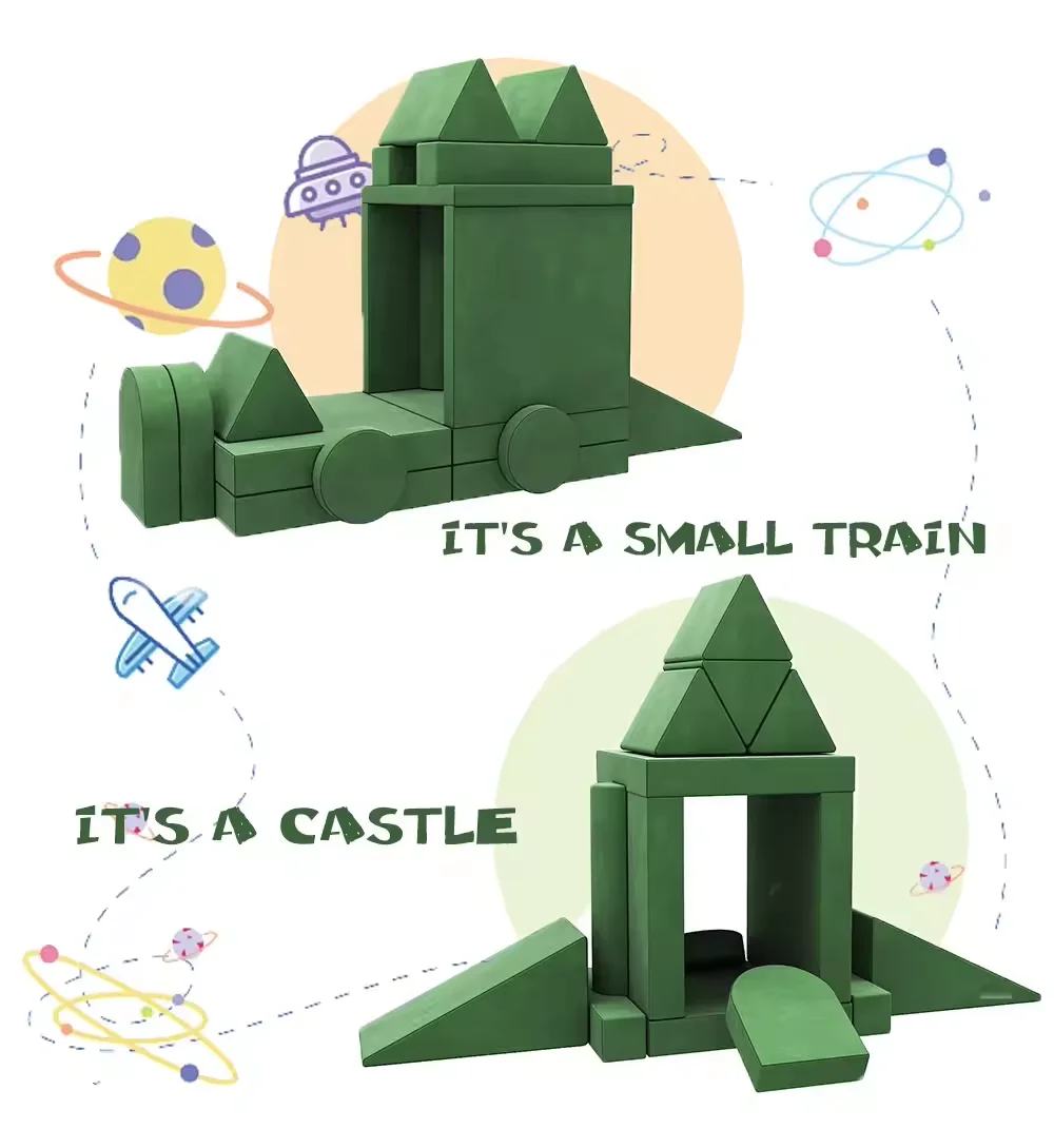 Wholesale Parent-child Sofa 25pcs set Couch Modular Playroom kids Sofa With Certipur-us Foam Safety Play Couch