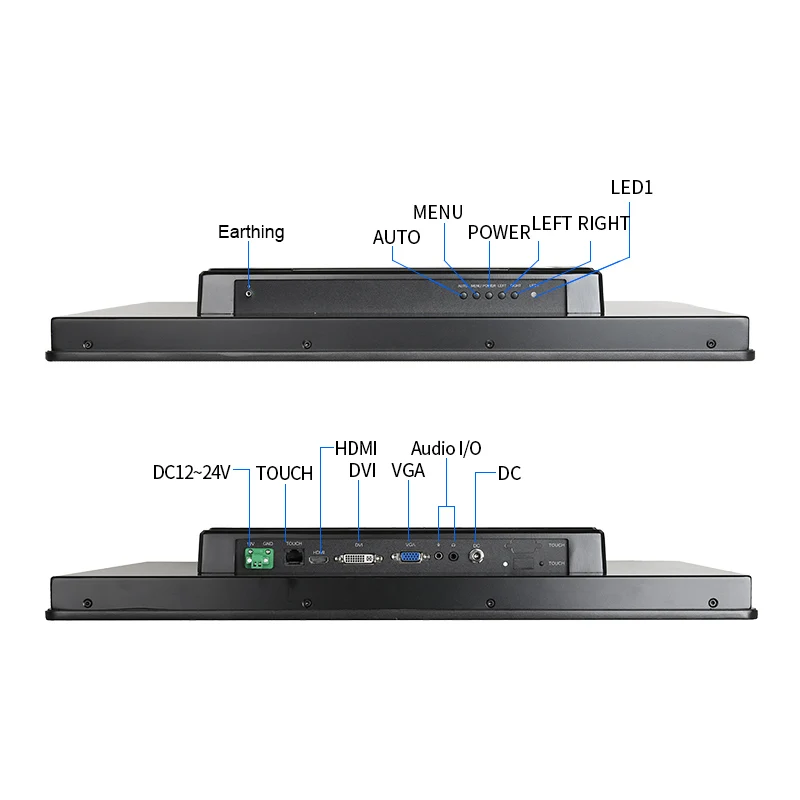 21.5 inch embed vesa wall mount touch screen panel kiosk lcd screen display frame industrial grade monitor ip65 aio all-in-one