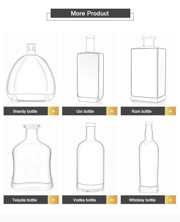 Manufacturer clear glass gun shape vodka bottle seal with cap