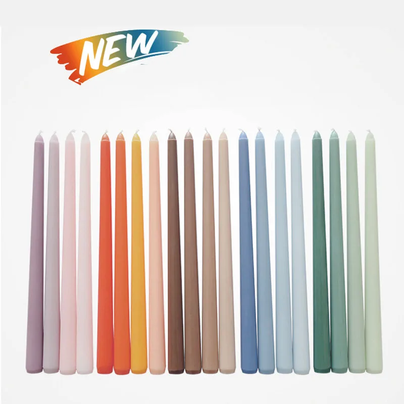 Multicolor 25cm Taper Candle Long Stick Soy Wax Scented Candles Wedding Birthday Christmas Festivals Paraffin Wax Table Decor