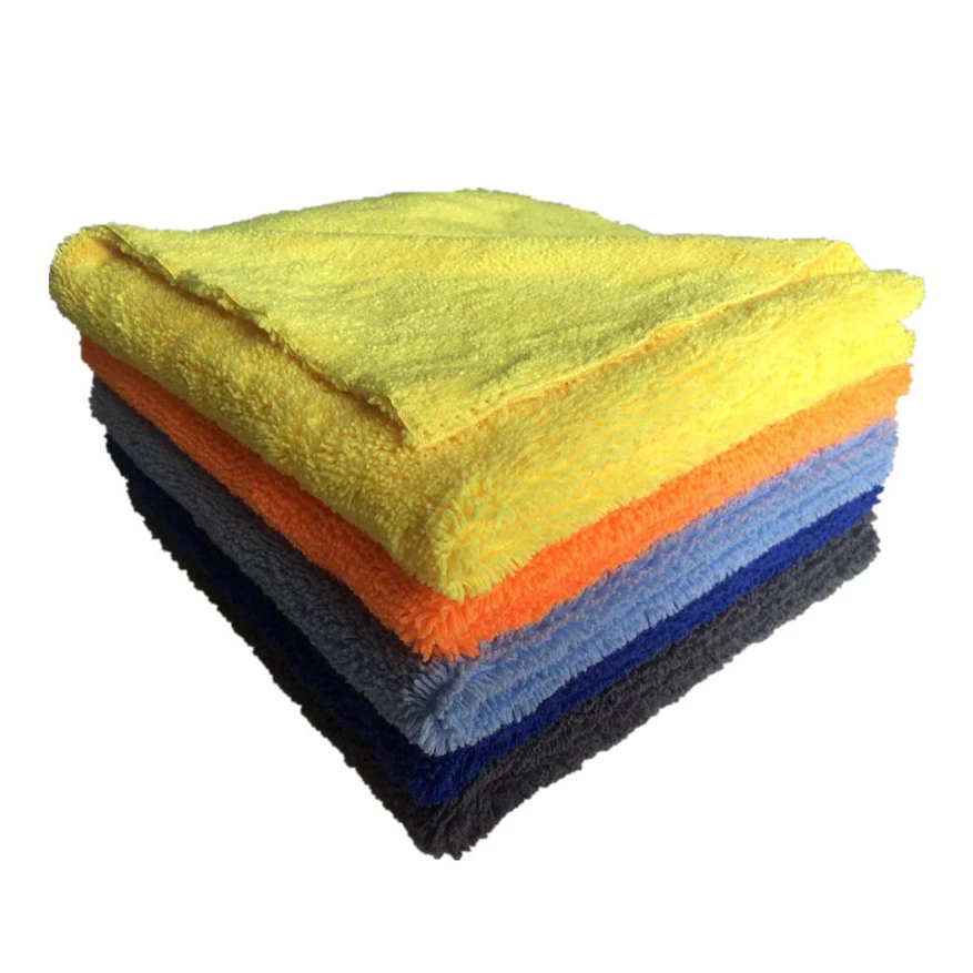 400gsm Edgeless Microfiber Cleaning Cloth For Car Wash/cleaning Super Absorbent Long And Short Pile Microfiber Drying Towel