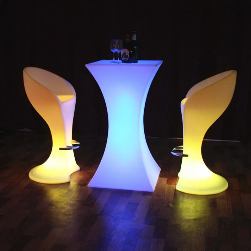 Hot Sales Modern Party Events and Bar Used Remote Color Changing Decorative LED Square Cocktail Table