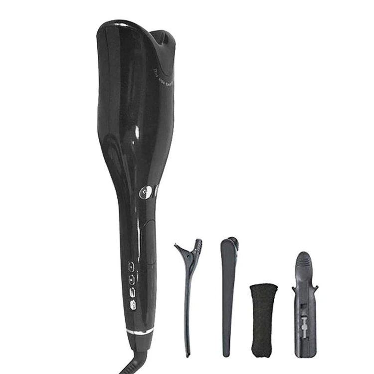
Crimper Curl And Wave Hair Iron Lcd Spiral Curling Wand Titanium With Swivel Power Cord 