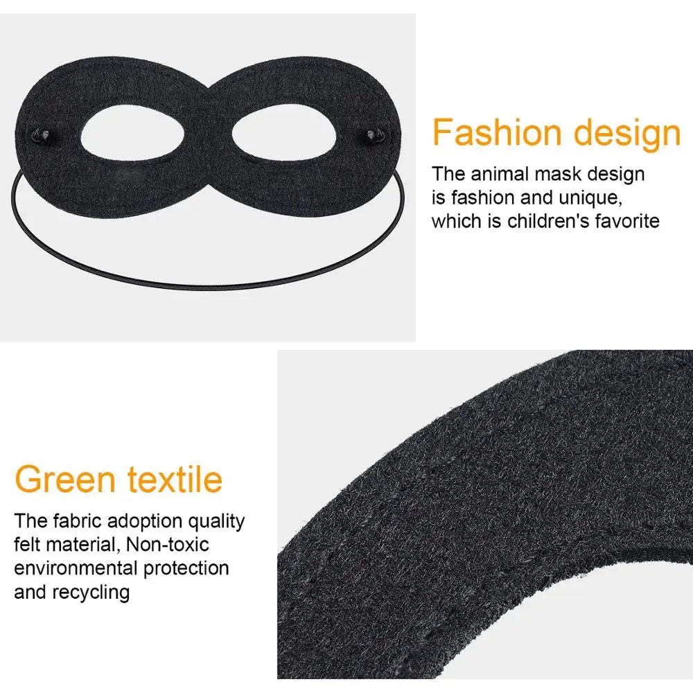 Zhongrun Felt Hero Eye Masks Cosplay Masks for Christmas Birthday Party