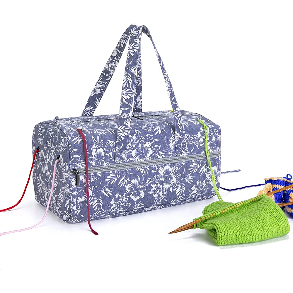 Large Craft Organizer to Store Crocheting & Knitting Supplies Crochet Bag Portable Yarn Storage Knitting Storage Bag