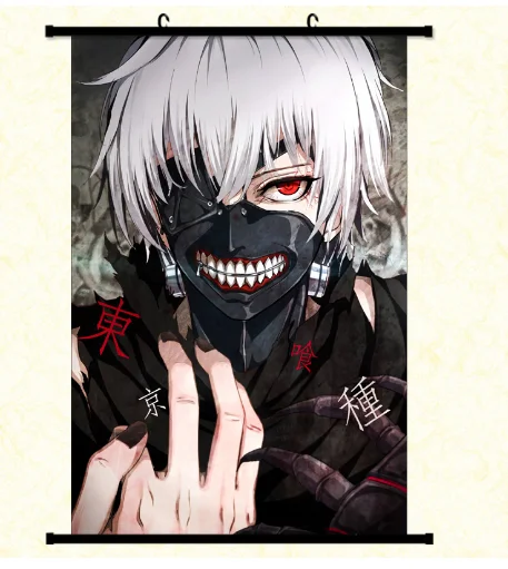 Japanese popular Anime Wall Mounted Indoor And Outdoor Anime Tokyo Ghoul Banner Hanging Poster Canvas Hanging Painting