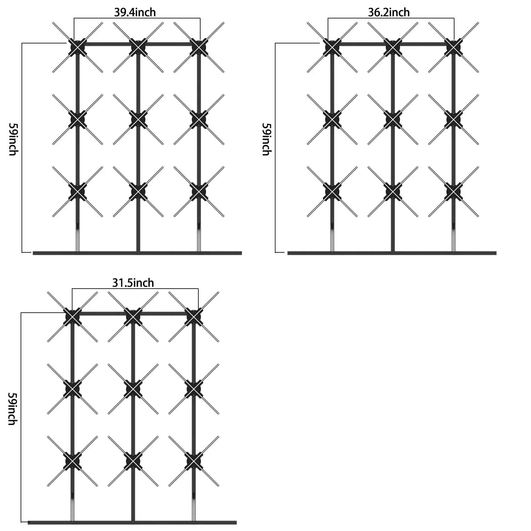 Missyou 3D hologram fan 75cm 3D holographic advertising fan 3X3 splicing auxiliary support Wifi holographic Led fan