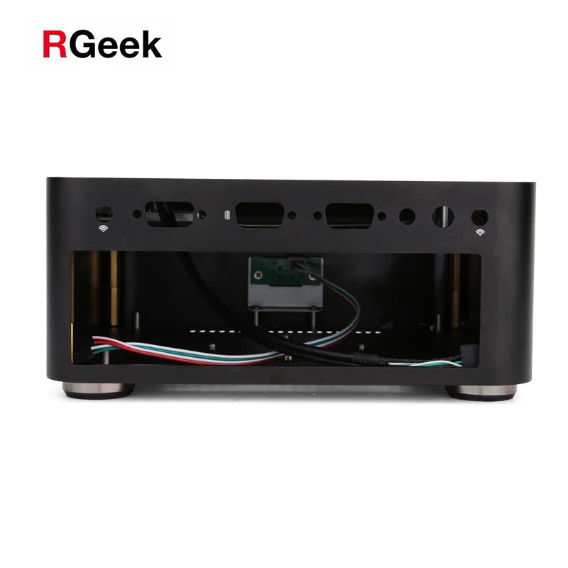 RGeek OEM Custom A80 Dust Proof HTPC Computer Cases Linux Mini PC Case PC Aluminum Mini ITX Tower Case with Drive Slot