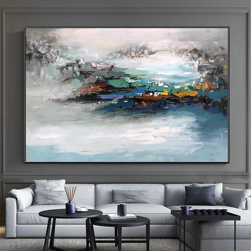 Decorative painting living room modern abstract landscape oil arts wall frame picture painting