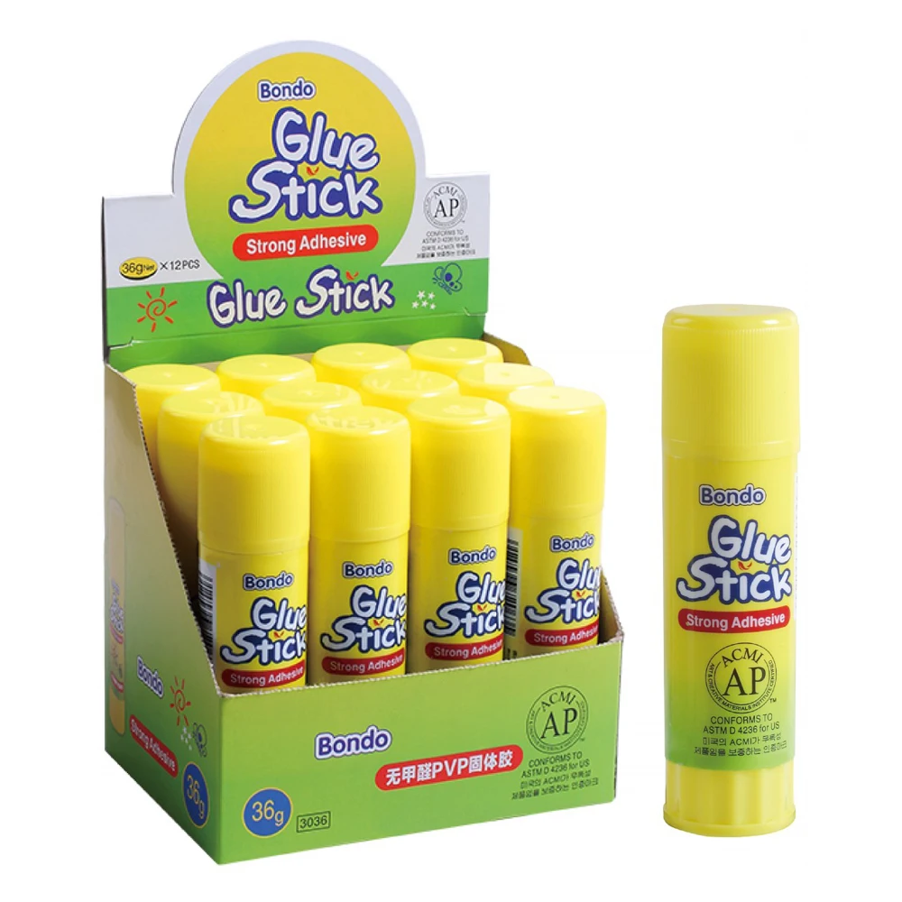 Manufacturer Artculos Escolares Custom logo Bulk Classroom Non-toxic 36g Office School Glue PVP Solid Glue Stick 40g for Kids