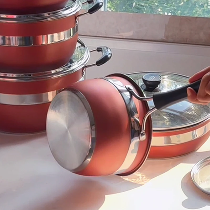 Kitchenware Stainless Steel Cookware Sets Pots and Pans juego de ollas Thickened nonstick soup & stock pot set