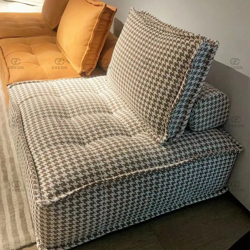 Hot Sale 2022 New Italian Minimalist Fabric Living Room Lazy Module Split Sofa Micro Chenille Fabric Latest Design Sofa