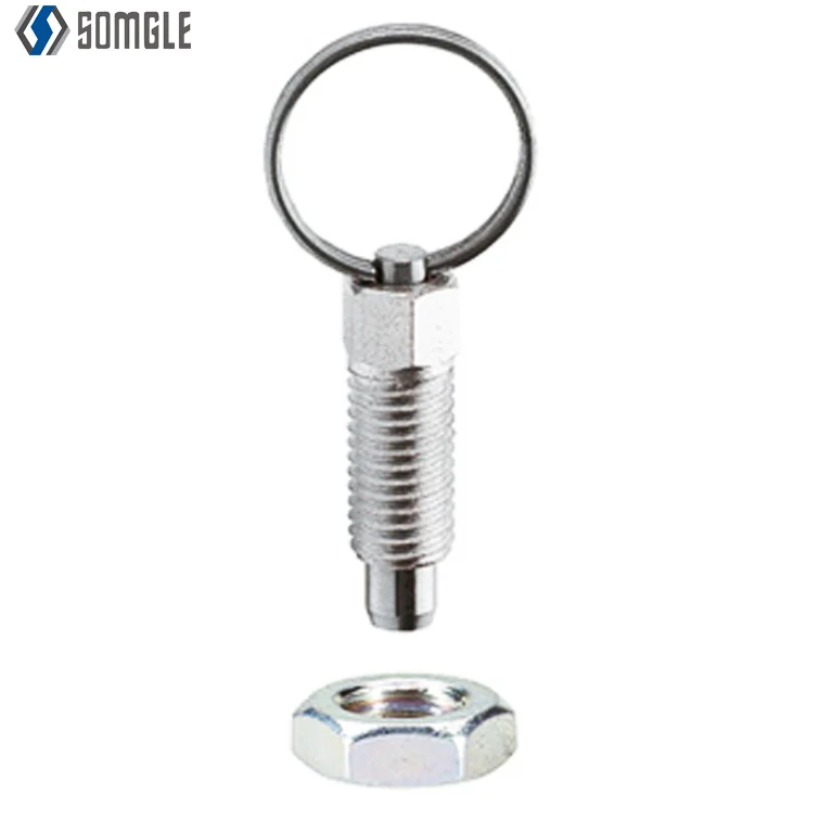 
M8*1.25 Stainless Steel Indexing plunger spring loaded thread retractable index plungers pin without rest position for GN717 