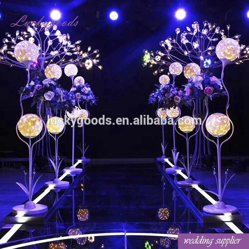
LDJ864 large banquet party occassion white LED pillar arch for stage decoration 