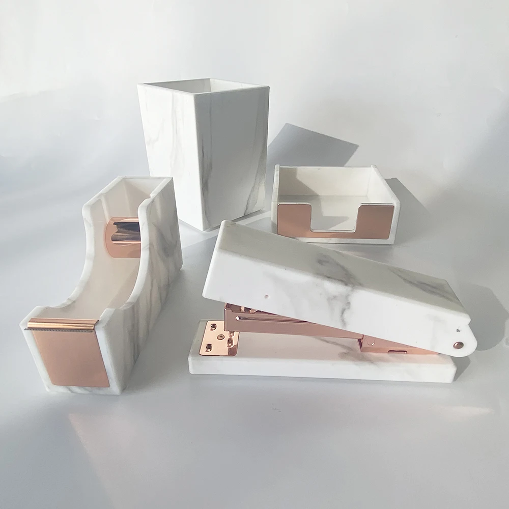 Золотой акриловый степлер набор для снятия степлера диспенсер ленты офисных принадлежностей аксессуаров стола