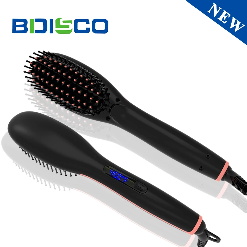 Global universal PCT fast heating anti scald negative ion straight hair comb
