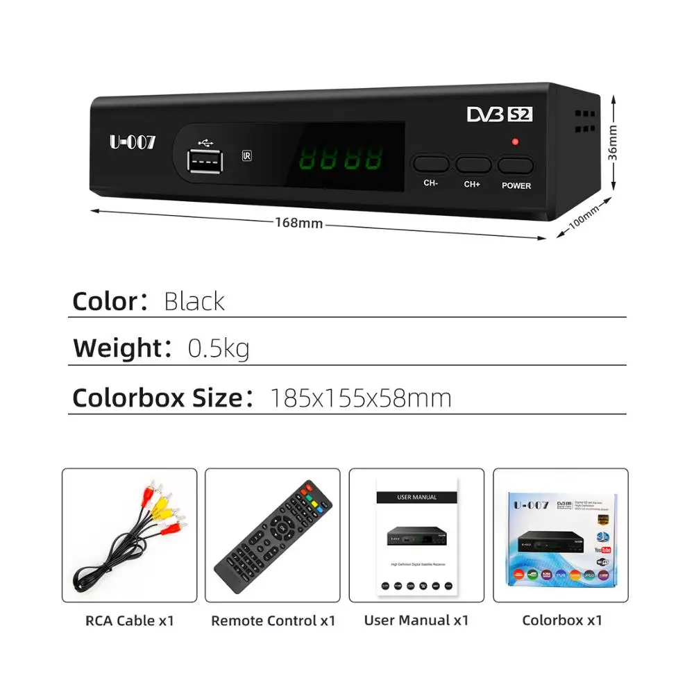 JUNUO 1506 Sunplus-цифра спутниковый телевизионный ресивер DVB-S2 IP ТВ Декодер Цифрового