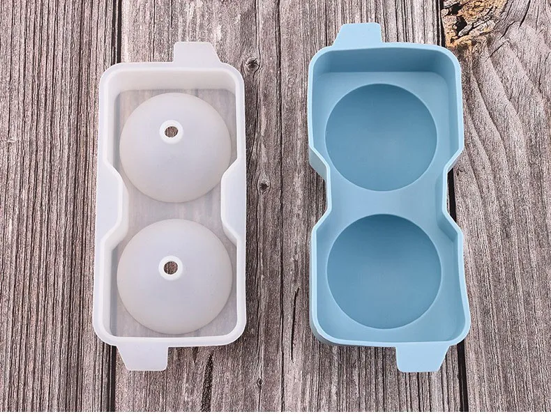 Reusable Easy Release BPA free Large Round Ice Ball Maker Silicone Ice Sphere Mold