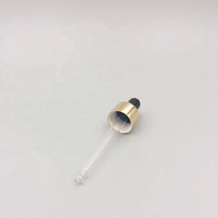 
18/410 20/410 24/410 aluminum glass dropper for essential oil bottle 