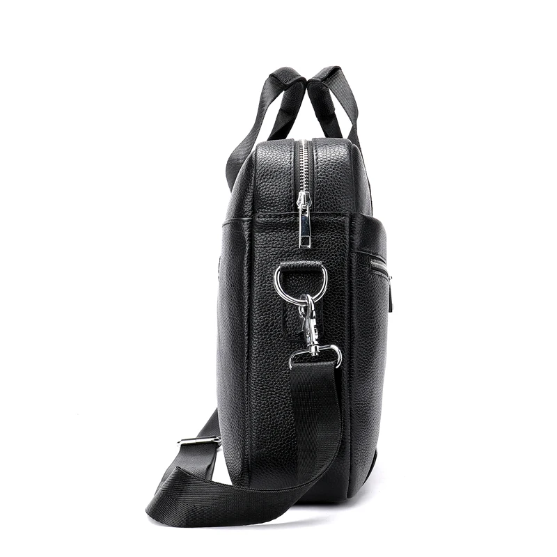 Hith Quality Waterproof Sling Office Laptop messenger Bags Tote Genuine Leather Laptop Bag For Men
