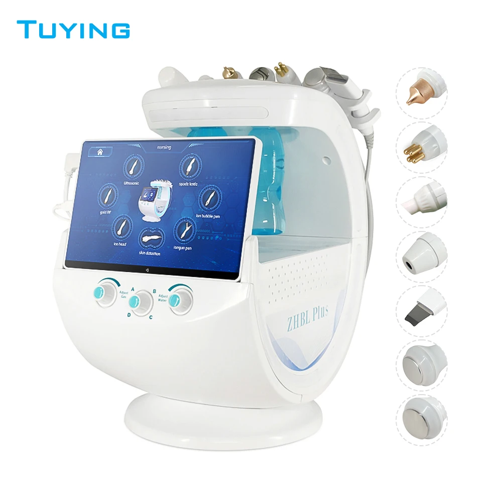 Smart ice blue hydra microdermabrasion facial skin care machine hydra dermabrasion beauty machine with skin analysis