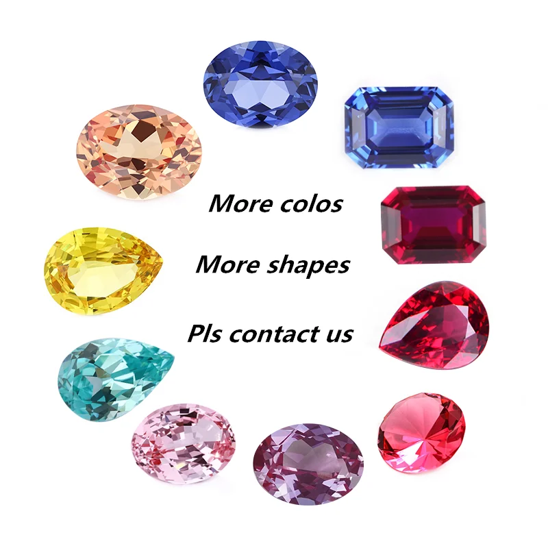 Royal blue sapphire lab grown gemstones asscher cut dark blue gemstones lab sapphire 0.5ct 1ct 5ct jewelry setting