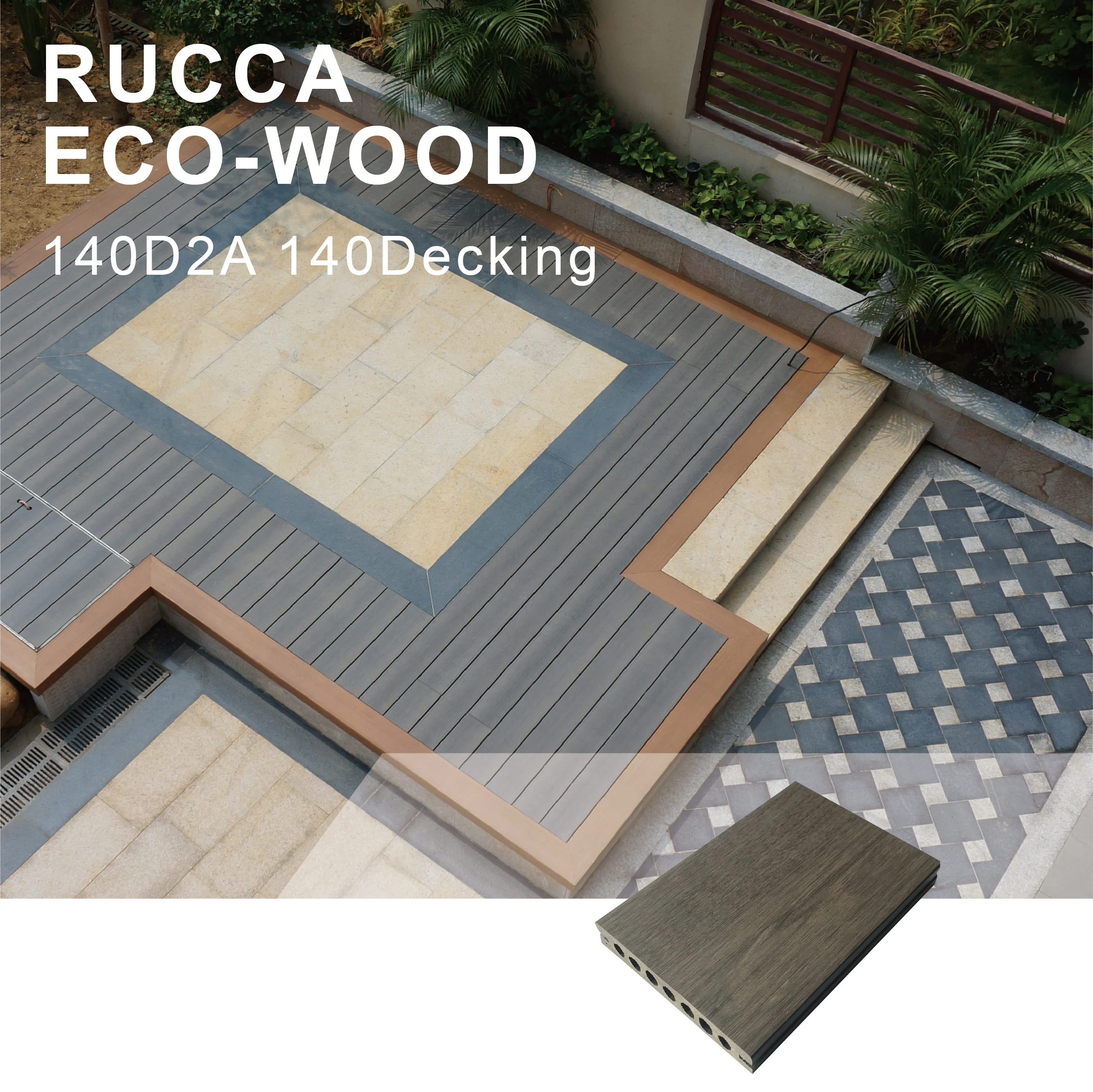 Деревянный Пластиковый композитный пол из твердой древесины, материал для настила лодки 140*25 мм