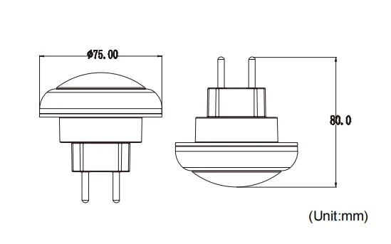PDLUX PD-PIR2023 Hot Sale Energy-saving High Sensitivity Automatic Day Motion Sensor Night Light 220V LED Plastic Modern White