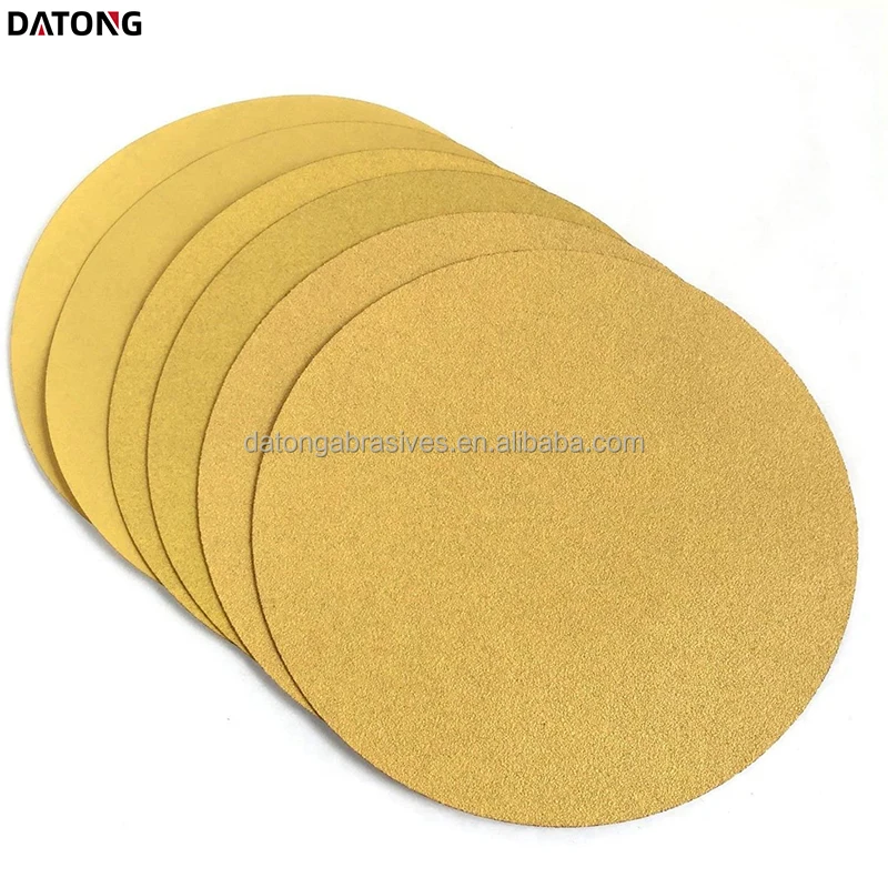  Datong factory High quality abrasives sand paper 5inch 0holes Grit 100 Round Ceramic yellow Sanding Disc For Metal and