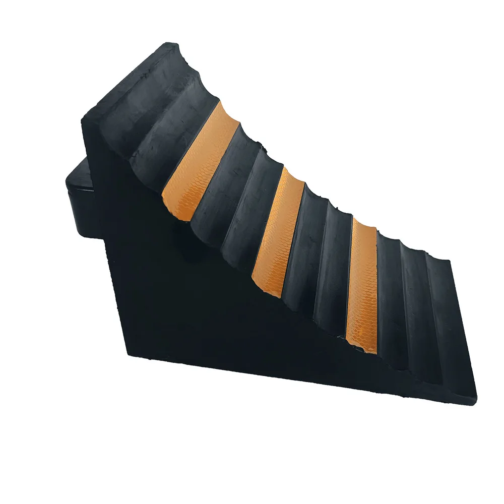 Outdoor Rubber Wheel Chocks  Non Slip Portable Triangle Pad Car SUV Wheel Chock Garage Parking