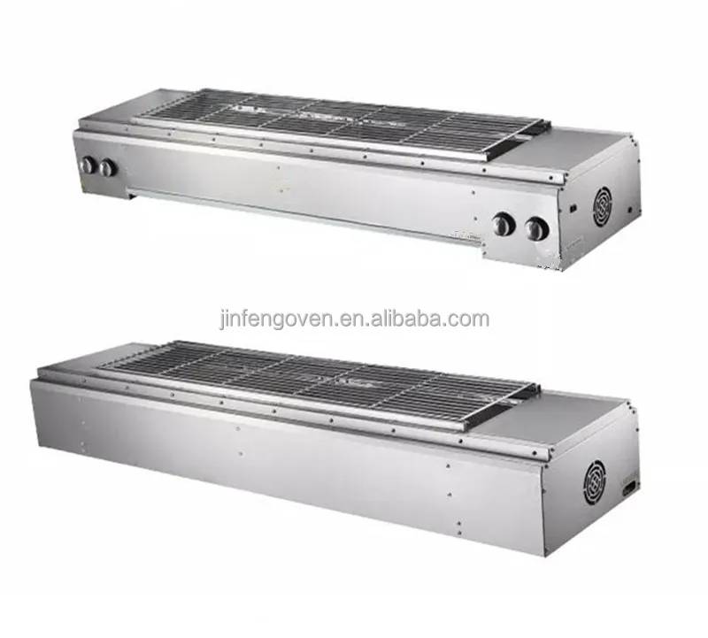Restaurant equipment homemade indoor professional smokeless stainless steel lpg gas bbq grill
