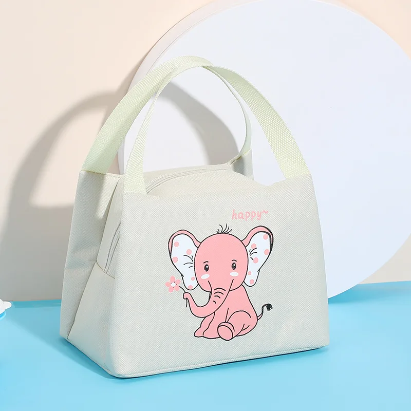 New design lunch bag kids cute cartoon animal pattern lunch bag large capacity lunch bags for school kids
