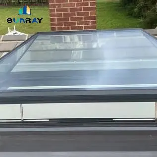 Sunshine Building Series Smart Sensor Automatic Large Aluminum Alloy Glass Skylight High Rate Window Type for Living