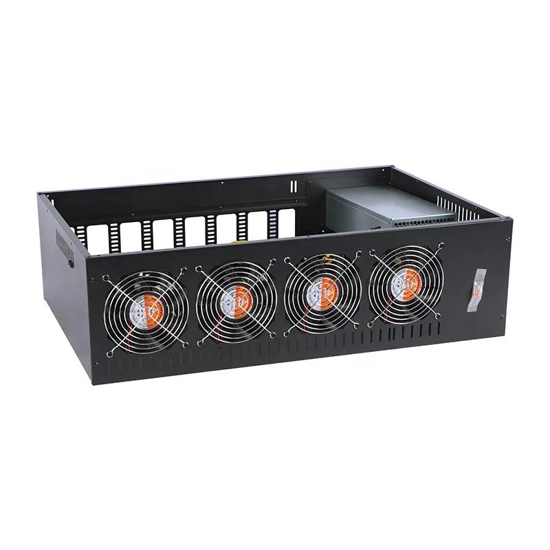 New design rig portable new gpu machine  6 gpus gtx1080ti cheap video card gpu case 70mm space