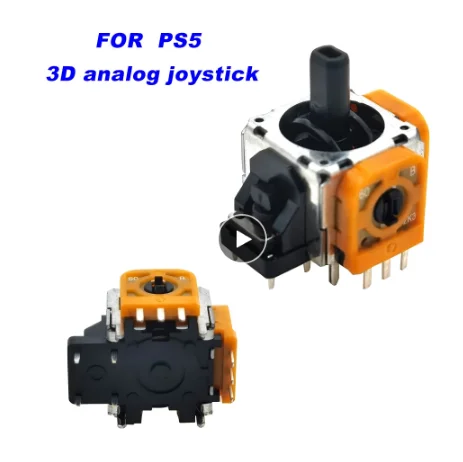 Orange 3Pin 3D Analog Stick Joystick Sensor Module Replacement for PlayStation PS5 Controller Thumb Sticks Repair Part