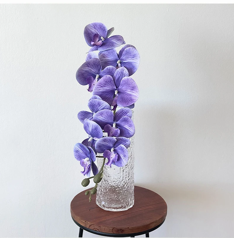 Оптовая продажа 9 орхидей фаленопсис искусственные цветы настоящие сенсорные декоративные для свадебного украшения