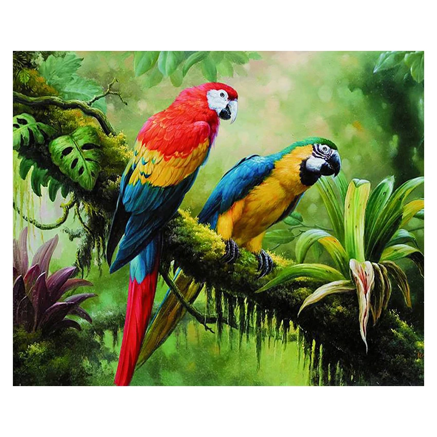 5D DIY Full Square/Round Diamond Painting Cross Stitch Kits Diamond Embroidery Animal Mosaic Parrot Art Home Decoration Crafts