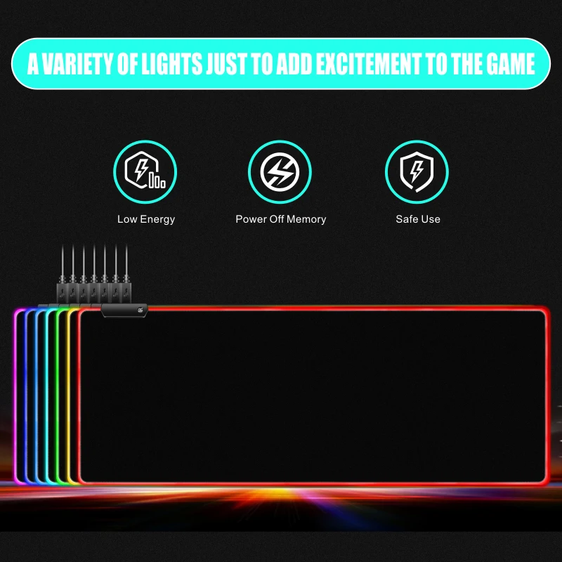 CE certified RGB Gaming Mouse Pad 14 mode Waterproof Colorful Mouse Pad For Office PC Laptop Desktop Desk Pad With Back Light