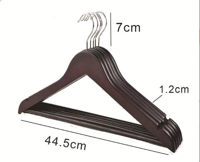 Solid Maple Wood Clothes Hanger Maple High-grade Raw Wooden Clothes Pants Set Hanger with Clips