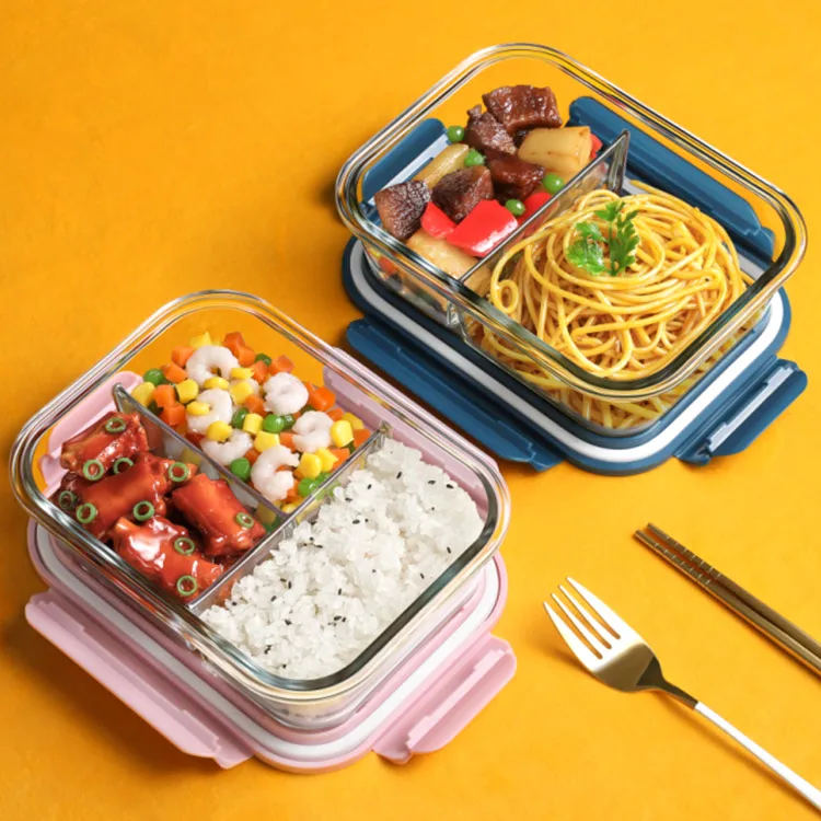 
Hot selling low price high borosilicate glass bento lunch box with lid 
