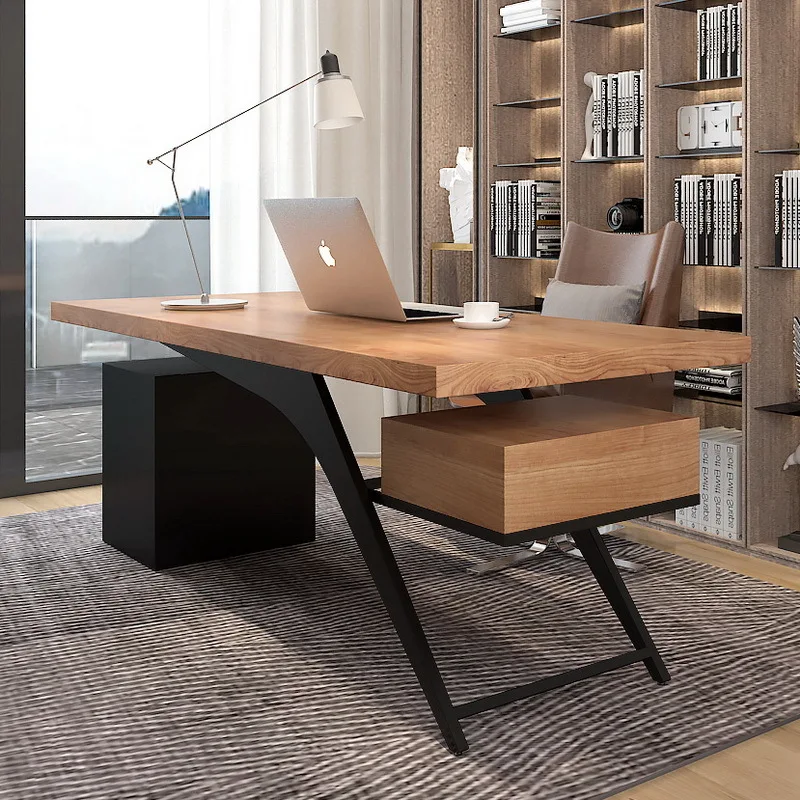 Nordic Simple Single Computer Desk Home Study Workbench Solid Wood Desk Office Table